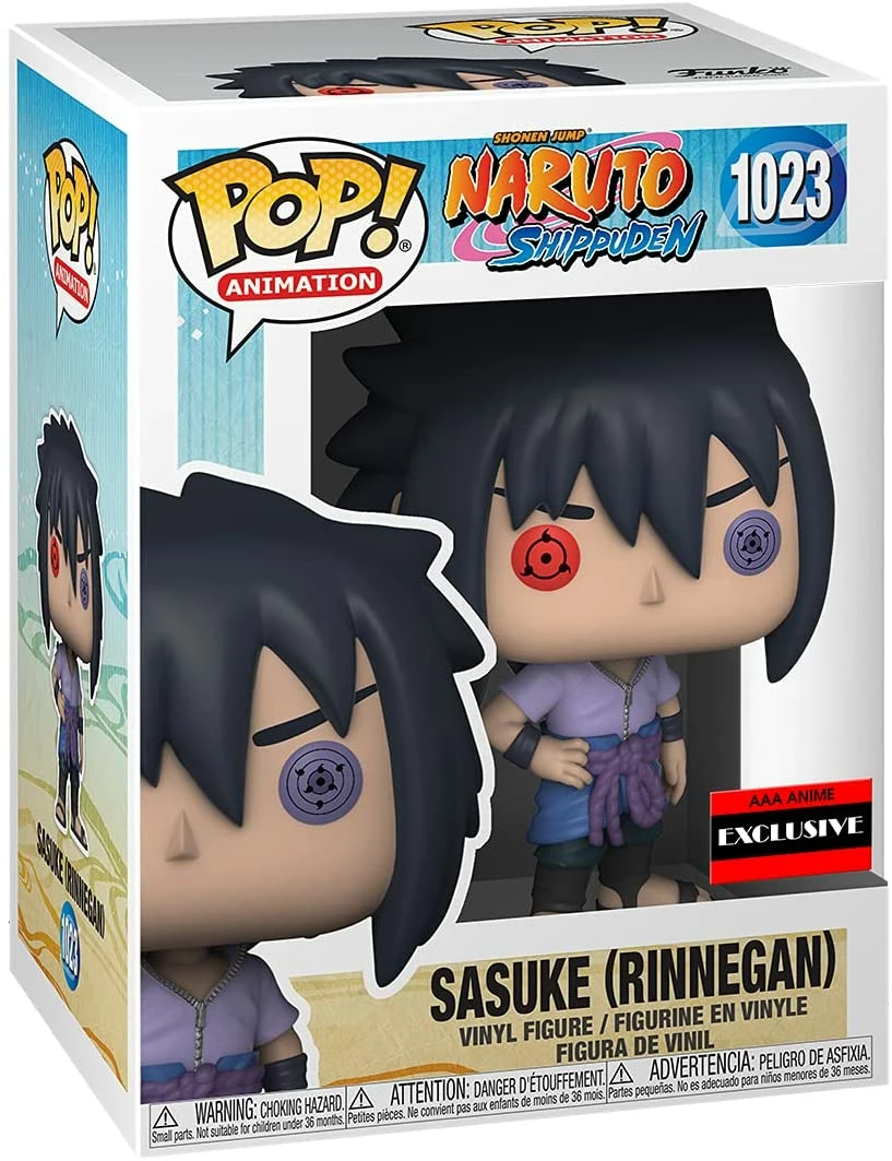 Funko Pop! Naruto Shippuden: Sasuke (Rinnegan) #1023 + Protector AAA Anime Exclusive 5 Funko Pop! Naruto Shippuden: Sasuke (Rinnegan) #1023 + Protector AAA Anime Exclusive