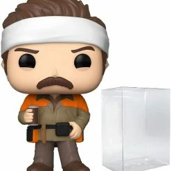 Funko Pop! Park And Recreations Hunter Ron Swanson Vinyl Figure #1150 CHASE + Protector