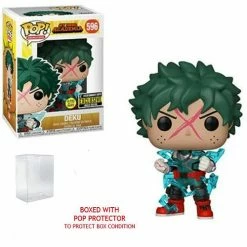 Funko Pop! My Hero Academia: Deku Full Cowl Glow In The Dark Vinyl Figure #596 + Protector