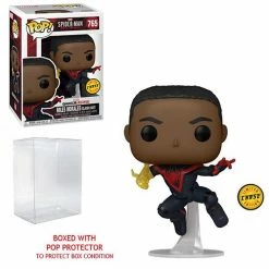 Funko Pop! Spider-Man Miles Morales Classic Suit Vinyl Figure #765 CHASE + Protector