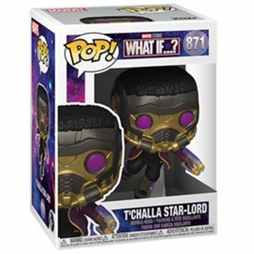 Funko Pop! What If..?: T'Challa Star-Lord Vinyl Figure #871 + Protector 5 Funko Pop! What If..?: T'Challa Star-Lord Vinyl Figure #871 + Protector