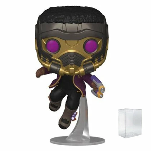 Funko Pop! What If..?: T'Challa Star-Lord Vinyl Figure #871 + Protector 3 Funko Pop! What If..?: T'Challa Star-Lord Vinyl Figure #871 + Protector