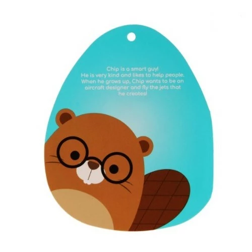 Kellytoys Squishmallows 8" CHIP Beaver With Glasses 5 Kellytoys Squishmallows 8" CHIP Beaver With Glasses