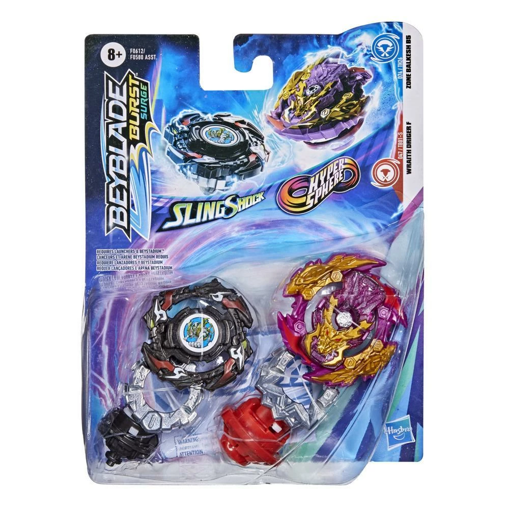 Hasbro Beyblade Burst Surge SlingShock Hyper Sphere Wraith Driger F Vs. Zone Balkesh B5 Tops 4 Hasbro Beyblade Burst Surge SlingShock Hyper Sphere Wraith Driger F Vs. Zone Balkesh B5 Tops