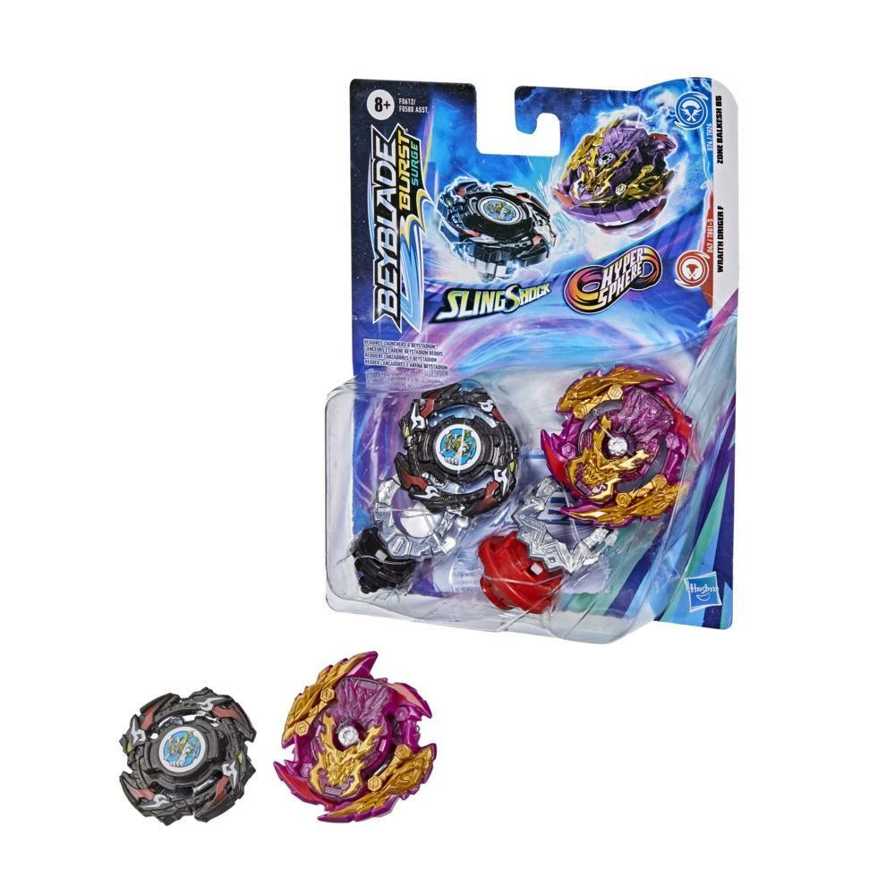 Hasbro Beyblade Burst Surge SlingShock Hyper Sphere Wraith Driger F Vs. Zone Balkesh B5 Tops 3 Hasbro Beyblade Burst Surge SlingShock Hyper Sphere Wraith Driger F Vs. Zone Balkesh B5 Tops