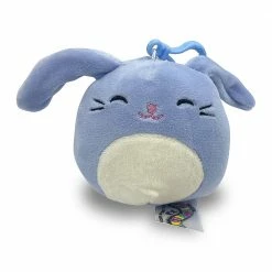 Kellytoys Squishmallow Clip 3.5" - Easter Bunny Sebastion - Blue Purple Periwinkle - Official Kellytoy Ultrasoft Plush Toy