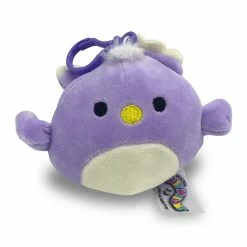 Kellytoys Squishmallow Clip 3.5" - Elina Peacock - Purple - Official Kellytoy Ultrasoft Plush Toy Squishmallows