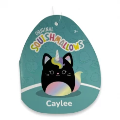 Kellytoys Squishmallows 7" CAYLEE The Black And Rainbow Caticorn Official Kellytoy Ultrasoft Plush