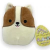 Kellytoys Squishmallows 4.5" REGINALD CORGI Brown Tan - Official Kellytoy Plush Toy
