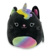 Kellytoys Squishmallows 7" CAYLEE The Black And Rainbow Caticorn Official Kellytoy Ultrasoft Plush