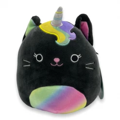 Kellytoys Squishmallows 7" CAYLEE The Black And Rainbow Caticorn Official Kellytoy Ultrasoft Plush