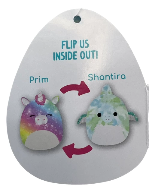 Kellytoys Squishmallow 5" Flip A Mallow PRIM The Unicorn & SHANTIRA The Pterodactyl Dinosaur Squishmallows 8 Kellytoys Squishmallow 5" Flip A Mallow PRIM The Unicorn & SHANTIRA The Pterodactyl Dinosaur Squishmallows