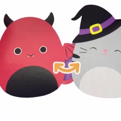 Kellytoys Squishmallows HALLOWEEEN Flip-a-mallow DANTE Red Demon / TALLY Cat Hat 12" 10 Kellytoys Squishmallows HALLOWEEEN Flip-a-mallow DANTE Red Demon / TALLY Cat Hat 12