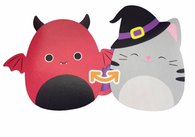 Kellytoys Squishmallows HALLOWEEEN Flip-a-mallow DANTE Red Demon / TALLY Cat Hat 12" 6 Kellytoys Squishmallows HALLOWEEEN Flip-a-mallow DANTE Red Demon / TALLY Cat Hat 12"