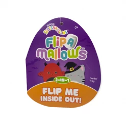 Kellytoys Squishmallows HALLOWEEEN Flip-a-mallow DANTE Red Demon / TALLY Cat Hat 12" 11 Kellytoys Squishmallows HALLOWEEEN Flip-a-mallow DANTE Red Demon / TALLY Cat Hat 12