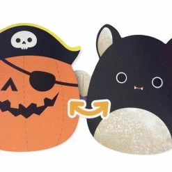 Kellytoys Squishmallows HALLOWEEEN Flip-a-mallow PAXTON Pirate Pumpkin / EMILY Bat 12