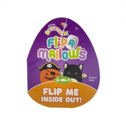 Kellytoys Squishmallows HALLOWEEEN Flip-a-mallow PAXTON Pirate Pumpkin / EMILY Bat 12