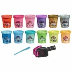Hasbro Other Fun Collectibles Play-Doh Slime: Super Stretch, And HydroGlitz 12 Color Variety Pack 1.8-Ounce Cans