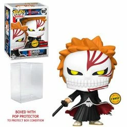 Funko Pop! Bleach Ichigo Bankai Tensa Zangetsu CHASE AAA Exclusive #1087 + Protector