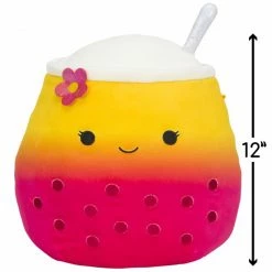 Kellytoys Squishmallows 12" Bergit The Pink Boba Tea