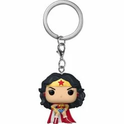Funko Pop! Wonder Woman 80th Anniversary Classic With Cape Pocket Pop! Key Chain 6 Funko Pop! Wonder Woman 80th Anniversary Classic With Cape Pocket Pop! Key Chain