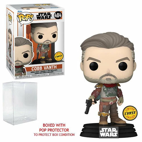 Funko Pop! The Mandalorian: Marshal Cobb Vanth CHASE Version #484 + Protector 8 Funko Pop! The Mandalorian: Marshal Cobb Vanth CHASE Version #484 + Protector