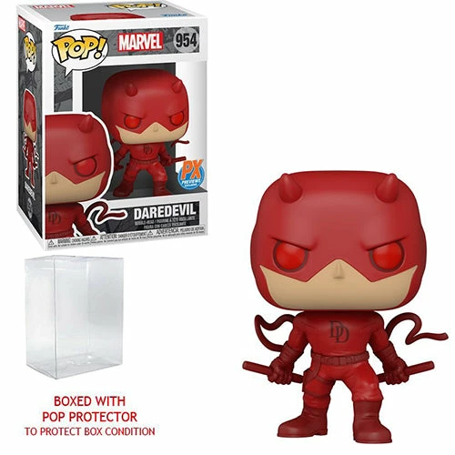 Funko Pop! Marvel Daredevil Action Pose #954 - Previews Exclusive + Protector 7 Funko Pop! Marvel Daredevil Action Pose #954 - Previews Exclusive + Protector