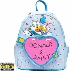 Loungfly Loungefly & Other Bags Loungefly Donald Duck Donald & Daisy Hearts Mini-Backpack - Entertainment Earth Exclusive