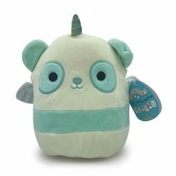 Kellytoys SQUISHMALLOW 8" FELICIA Panda Unicorn Turquoise Pandicorn With Rainbow Horn