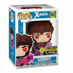 Funko Pop! Marvel X-Men: Gambit Glow In The Dark #553 + Protector - Entertainment Earth Exclusive