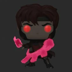 Funko Pop! Marvel X-Men: Gambit Glow In The Dark #553 + Protector - Entertainment Earth Exclusive