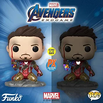 Funko Pop! Marvel Avengers: End Game I Am Iron Man GITD Deluxe #580 - Previews Exclusive + Protector 4 Funko Pop! Marvel Avengers: End Game I Am Iron Man GITD Deluxe #580 - Previews Exclusive + Protector