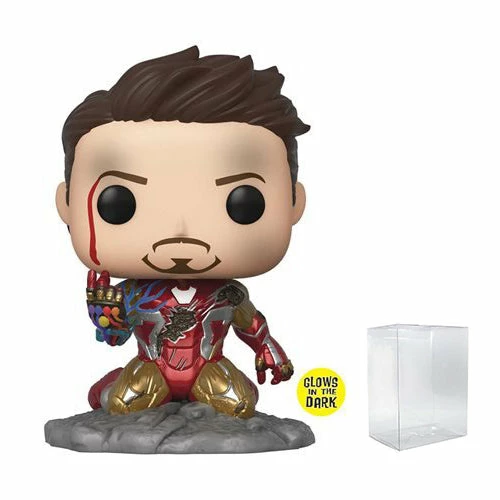 Funko Pop! Marvel Avengers: End Game I Am Iron Man GITD Deluxe #580 - Previews Exclusive + Protector 3 Funko Pop! Marvel Avengers: End Game I Am Iron Man GITD Deluxe #580 - Previews Exclusive + Protector