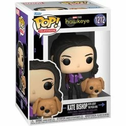 Funko Pop! Hawkeye: Kate Bishop With Lucky The Pizza Dog #1212 + Protector