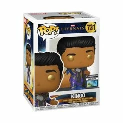 Funko Pop! Marvel Eternals: Kingo Vinyl Figure #731 With Collectible Card - Entertainment Earth Exclusive+ Protector