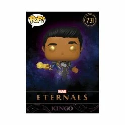 Funko Pop! Marvel Eternals: Kingo Vinyl Figure #731 With Collectible Card - Entertainment Earth Exclusive+ Protector