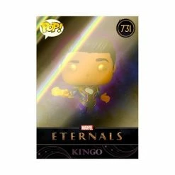 Funko Pop! Marvel Eternals: Kingo Vinyl Figure #731 With Collectible Card - Entertainment Earth Exclusive+ Protector