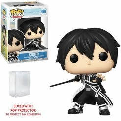 Funko Pop! Sword Art Online: Kirito Vinyl Figure #990 + Protector 13 Funko Pop! Sword Art Online: Kirito Vinyl Figure #990 + Protector