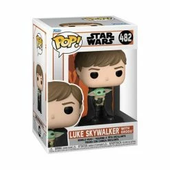 Funko Pop! The Mandalorian: Luke Skywalker With Grogu #482 + Protector