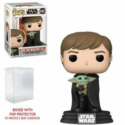 Funko Pop! The Mandalorian: Luke Skywalker With Grogu #482 + Protector