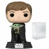 Funko Pop! The Mandalorian: Luke Skywalker With Grogu #482 + Protector