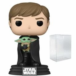 Funko Pop! The Mandalorian: Luke Skywalker With Grogu #482 + Protector