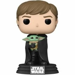 Funko Pop! The Mandalorian: Luke Skywalker With Grogu #482 + Protector