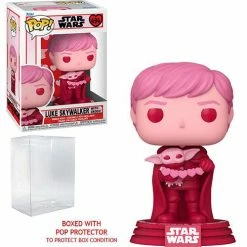 Funko Pop! Star Wars Valentines Luke Skywalker With Grogu #494 + Protector
