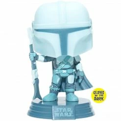 Funko Pop! Star Wars The Mandalorian Hologram GITD #348 - Entertainment Earth Exclusive + Protector