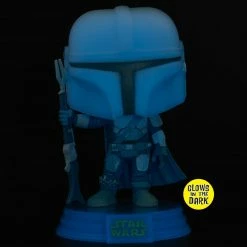 Funko Pop! Star Wars The Mandalorian Hologram GITD #348 - Entertainment Earth Exclusive + Protector