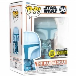 Funko Pop! Star Wars The Mandalorian Hologram GITD #348 - Entertainment Earth Exclusive + Protector