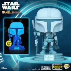 Funko Pop! Star Wars The Mandalorian Hologram GITD #348 - Entertainment Earth Exclusive + Protector