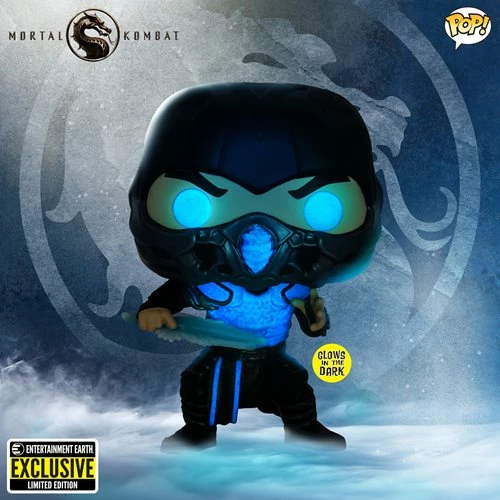 Funko Pop! Mortal Combat: Sub-Zero Glow In The Dark Vinyl Figure #1057 - Entertainment Earth Exclusive + Protector 4 Funko Pop! Mortal Combat: Sub-Zero Glow In The Dark Vinyl Figure #1057 - Entertainment Earth Exclusive + Protector