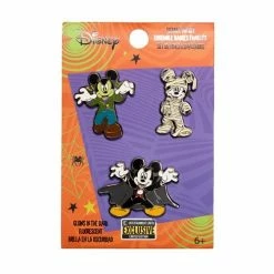 Loungefly Mickey Mouse Halloween Pin Set Of 3 Glow In The Dark - Entertainment Earth Exclusive Loungefly & Other Bags